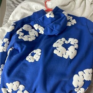 denim tears blue hoodie